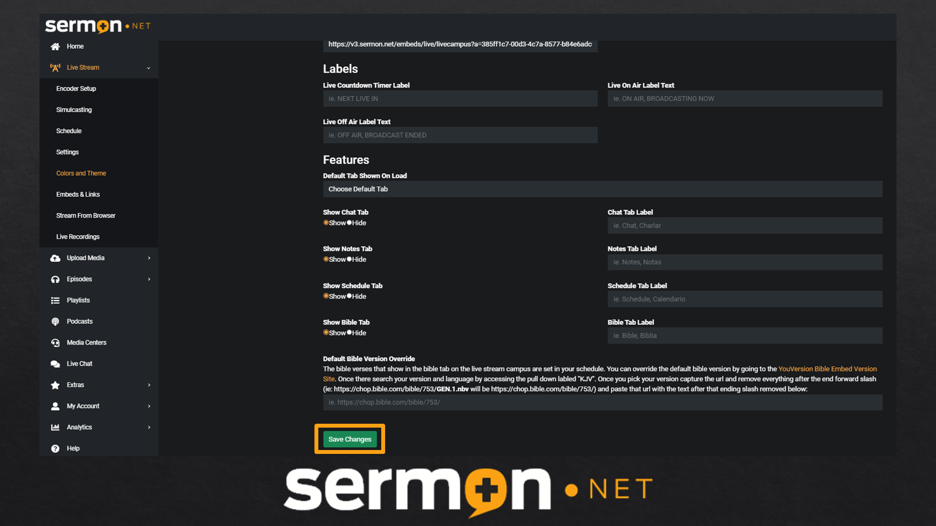 sermon.net Campus Player